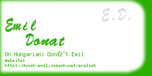 emil donat business card